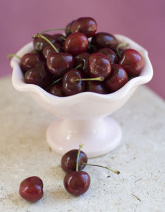 Fresh Cherries in a Bowl